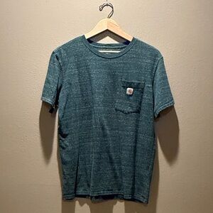 Carhartt Heathered Teal Short Sleeve Tee size Large